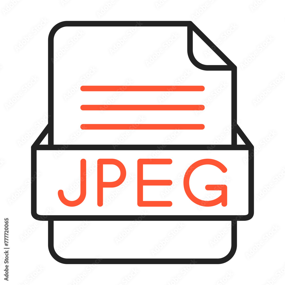 JPEG File Format Vector Icon Design