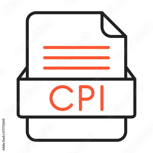 CPI File Format Vector Icon Design