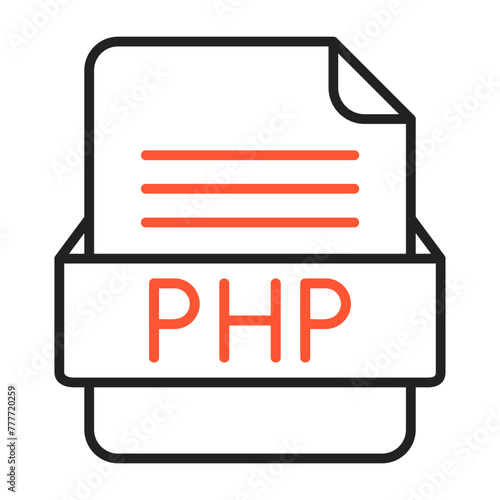 PHP File Format Vector Icon Design