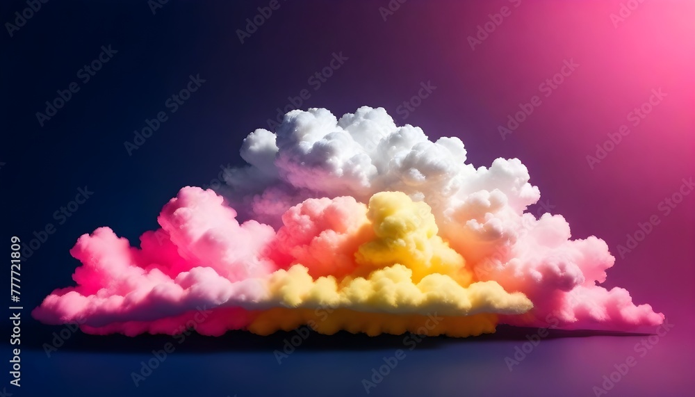Vibrant multicolored clouds in shades of pink , yellow, blue, and a dark blue sky Background Vibrant multicolored clouds in shades of pink , yellow, blue, and a dark blue sky Background