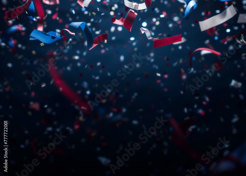 American colors confetti background, with room for copy 
