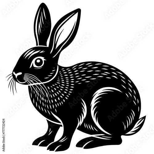 rabbit silhouette vector illustration svg file