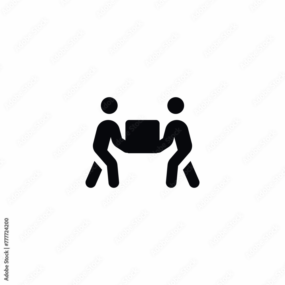 Workers Carrying Box Package icon Workers Carrying Box Package icon