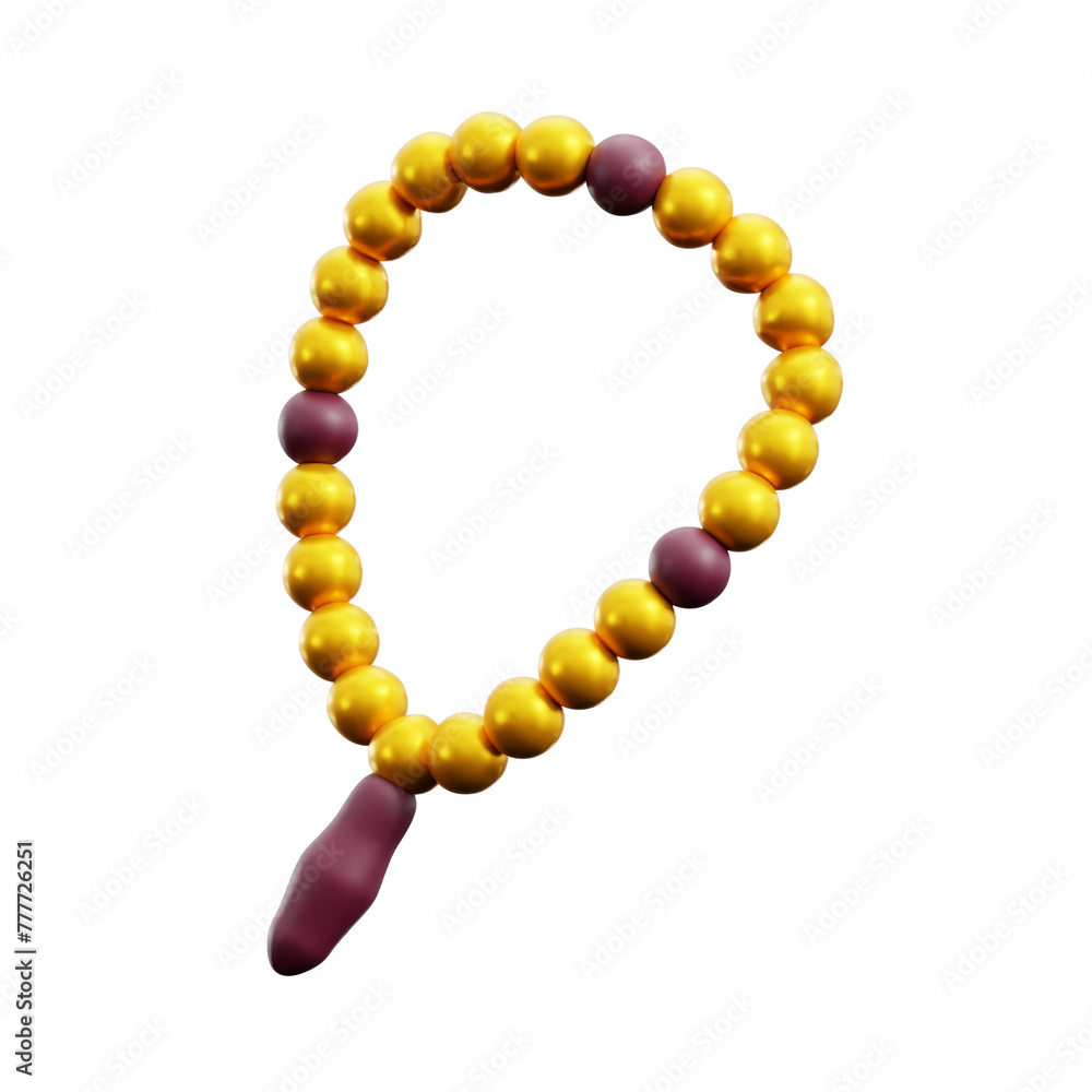 Obraz premium Prayer Beads 3D Icon