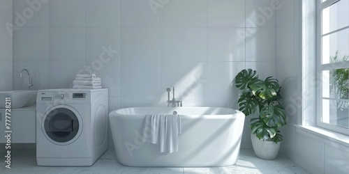 minimalist bathroom interior Generative AI