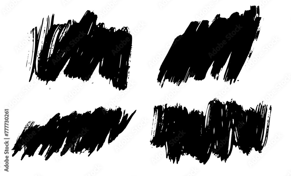 Brush strokes vector. Diagonal textured painted backgrounds