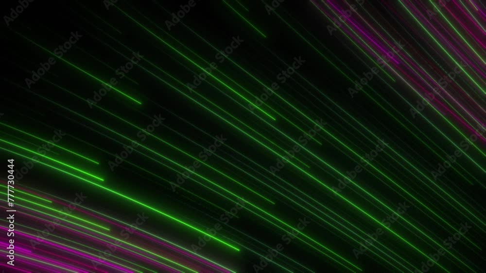 Light and stripes moving fast over dark background. 3d animation Light and stripes moving fast over dark background. 3d animation