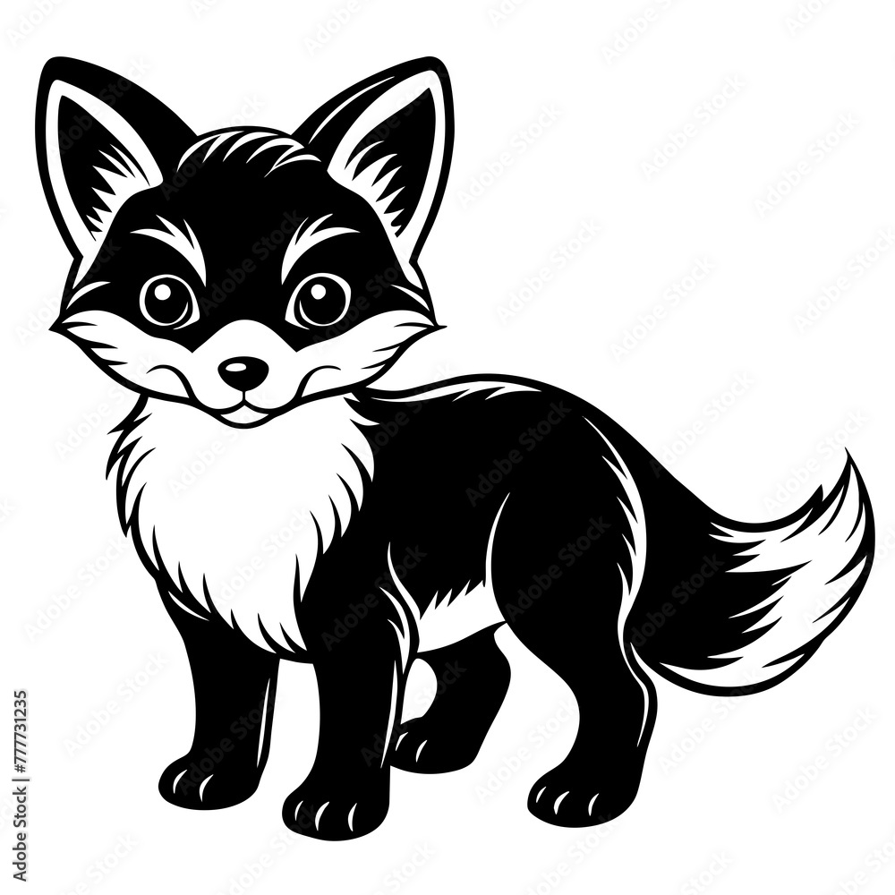 baby fox silhouette vector illustration svg file baby fox silhouette vector illustration svg file
