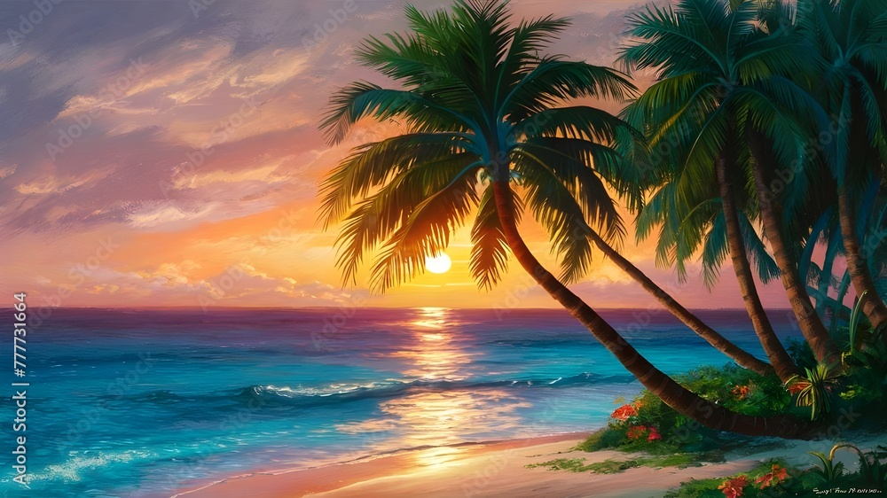 Hawaiian Sunset: Nature's Radiant Farewell