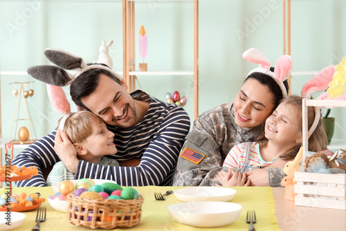Military family easter cele...