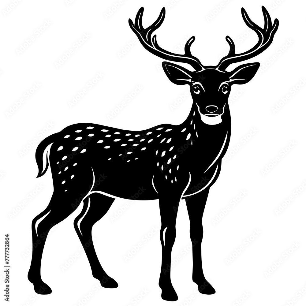 Fototapeta premium deer silhouette vector illustration svg file