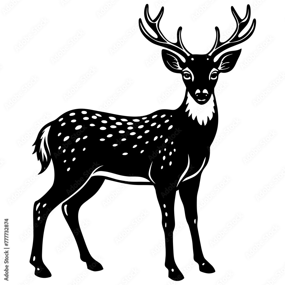 deer silhouette vector illustration svg file