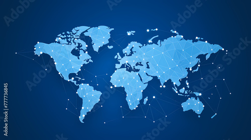 Abstract technology background of world map