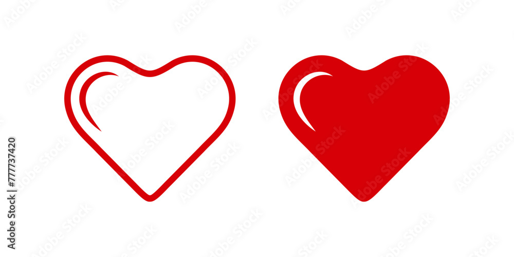 Heart icon. flat illustration of vector icon for web Heart icon. flat illustration of vector icon for web