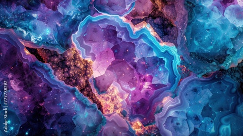 Wallpaper featuring the vibrant hues of fluorescent Dugway geode