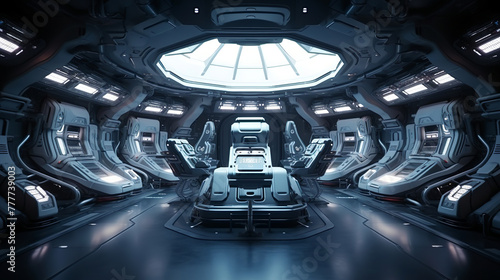 alien spaceship, view from inside the interior of the ship. extraterrestrial origin © juraj