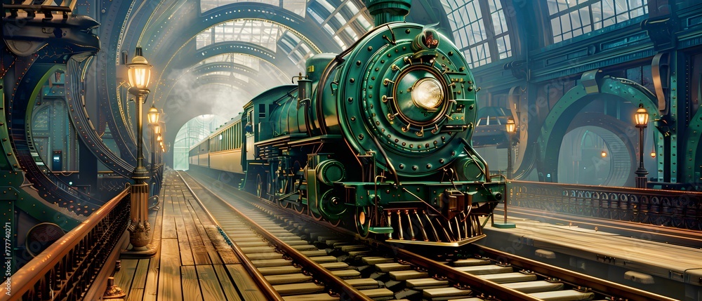 Obraz premium train in the tunnel