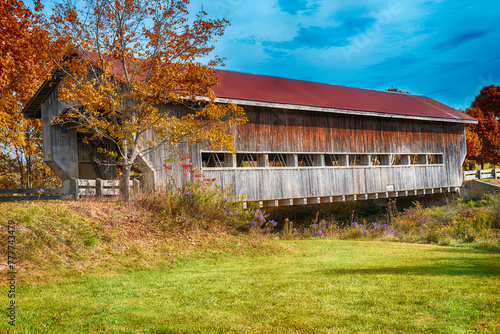 Ohio Covered Bridges Autumn Scene