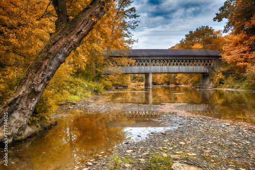 Ohio Covered Bridges Autumn Scene