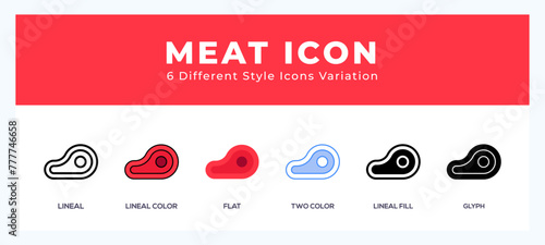 Meat icon for websites and apps. vector illustration