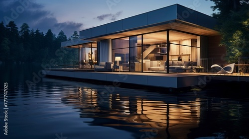 A photo of a Minimal Floating Residence © Xfinity Stock
