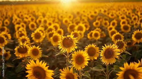 Endless Sunflowers: Capturing the Beauty of a Vast Field