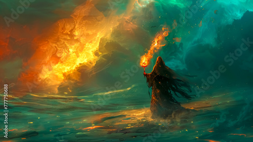 Mystic fire summoner in elemental clash