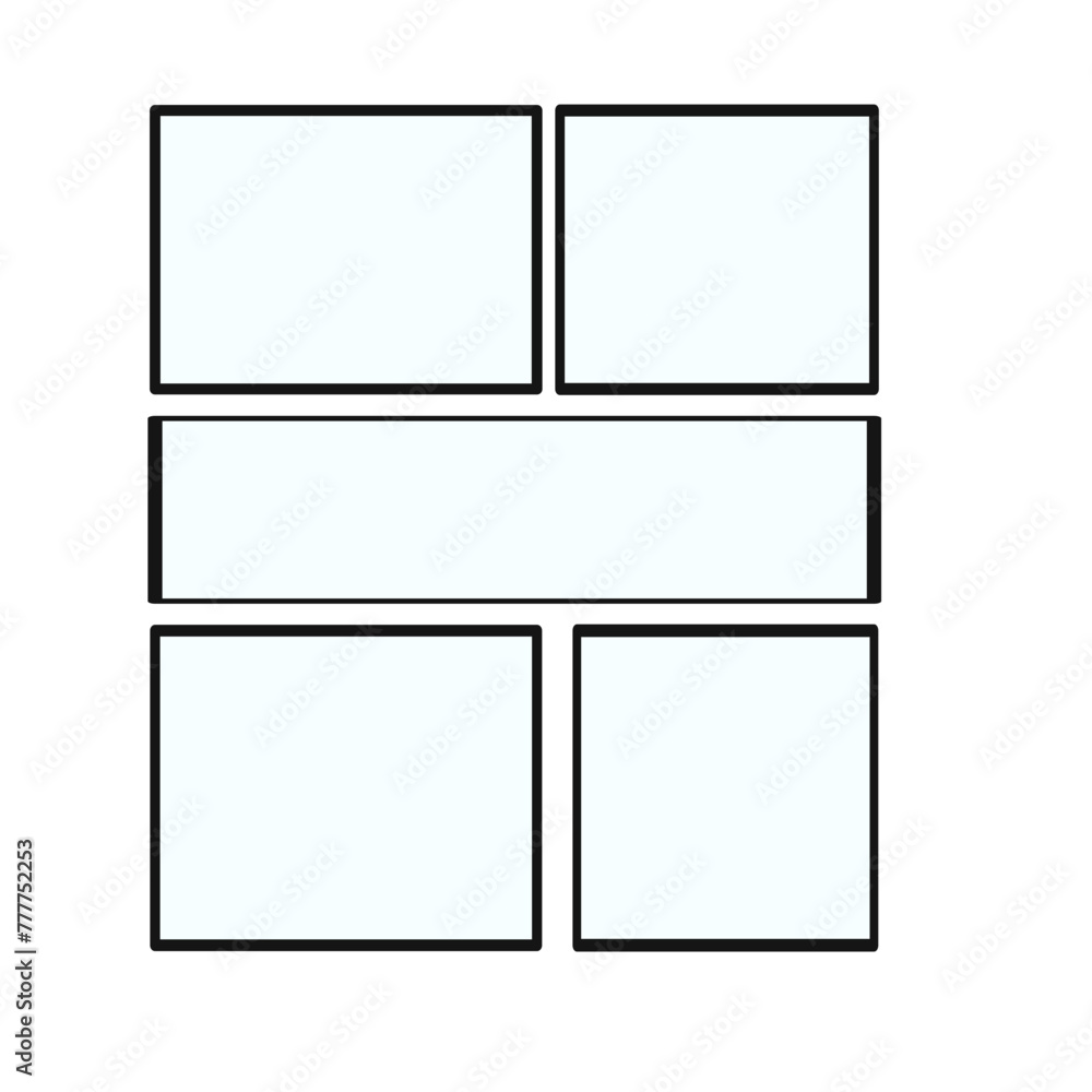 Manga comic panel template