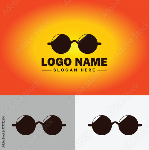 Eye glasses logo icon sunglasses Optical modern unique fashion icon vector for business app silhouette eyeglasses logo template