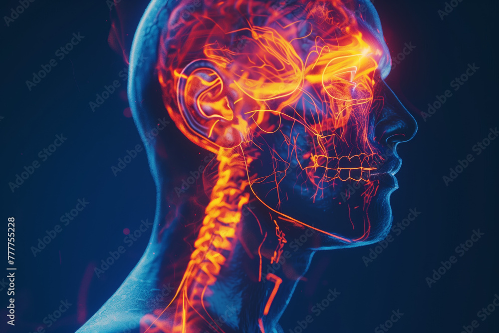 head anatomy human body Pain headache healthcare skull X-Ray head anatomy human body Pain headache healthcare skull X-Ray
