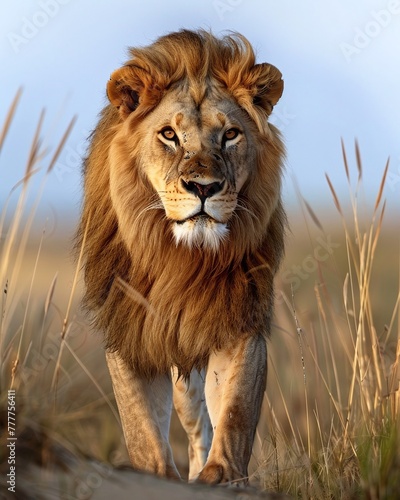 lion in savannah