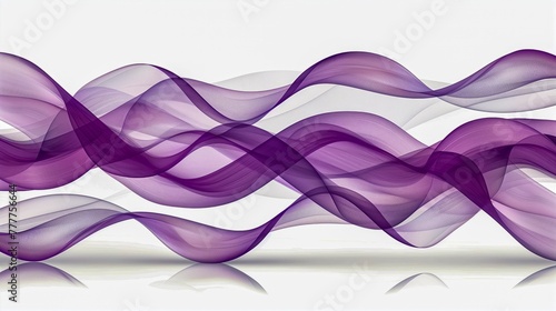 Elegant abstract image depicting soft, silk-like purple waves that flow seamlessly, perfect for backgrounds in design and art projects.