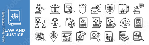 Law and Justice Icon Set
