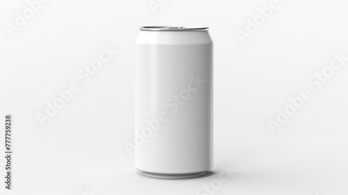 Aluminum can mockup isolated on white background. Beverage industry concept