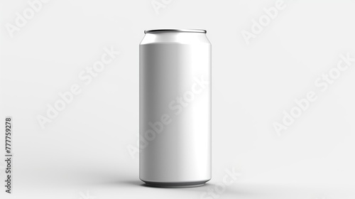 Aluminum can mockup isolated on white background. Beverage industry concept