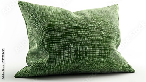 Lively green pillow presented in isolation against a white backdrop.