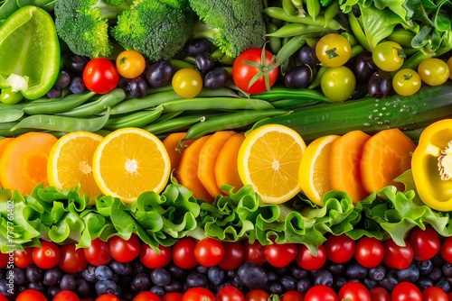 Nutritional Harmony: Representing the Importance of a Healthy Diet with Fresh Fruit and Vegetables