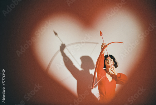 Valentine's Day Cupid girl attacks photo