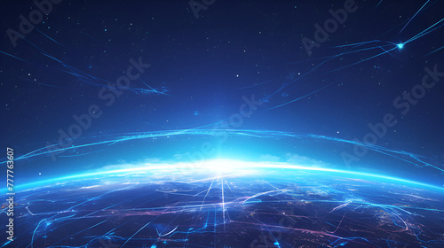Global network background, Best Internet Concept of global business from concepts series, Communication technology for internet business. Global world network and telecommunication Generative Ai