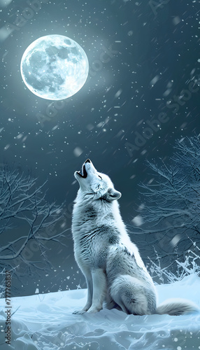 Wallpaper Mural Winter Wolf Torontodigital.ca