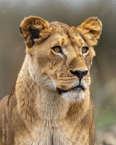 a lioness in savannah