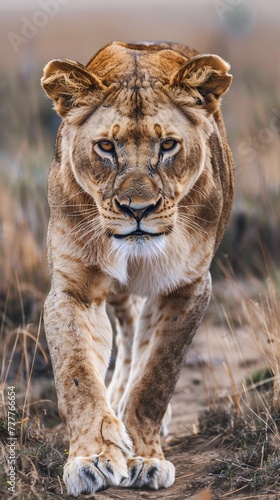 a lioness in savannah © Vlad Kapusta