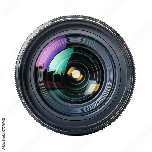 Obraz na płótnie camera lens isolated on white w salonie
