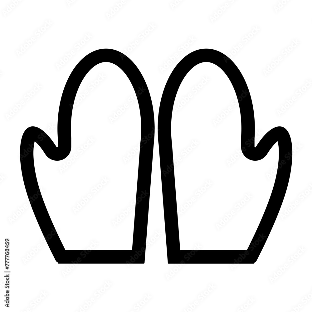 Shoe bag clothing linear black outline icon pack