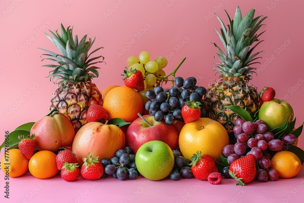 fun and colorful tropical fruits theme professional photography