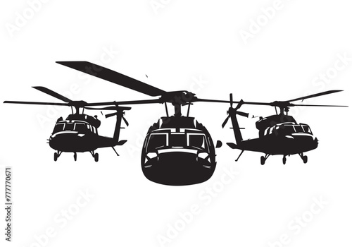 Military Helicopter Silhouette