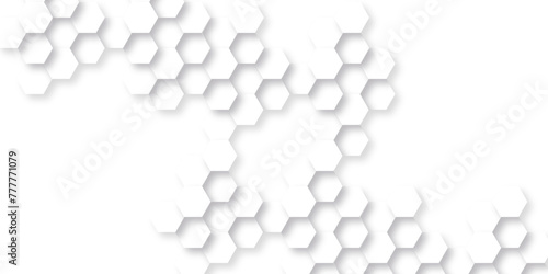 Abstract background with honeycombs seamless pattern hexagon. Abstract background with lines. Modern simple style hexagonal graphic concept. Background with white hexagons. 