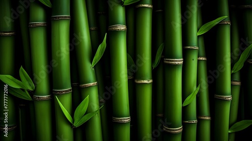 background of bamboo tree trunks in the forest