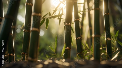 background of bamboo trees in the nature