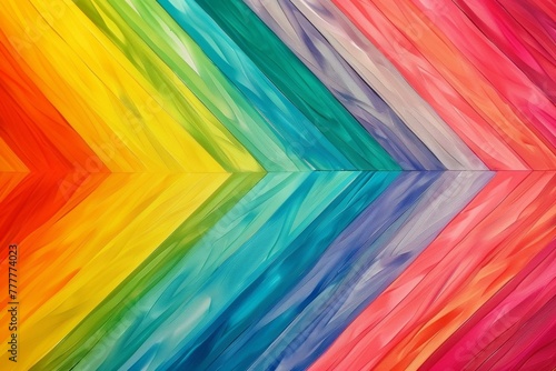 Abstract vibrant rainbow background with colorful chevron patterns